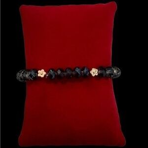 Gorgeous Blue Stone Bracelet with Flower Detail…can be customized…stock 7”